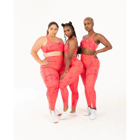 Thick Athletics On The Move Tie Dye Leggings Size M Pink - Picture 1 of 8